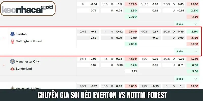 Chuyên gia nhận định trận đấu Everton vs Nottm Forest